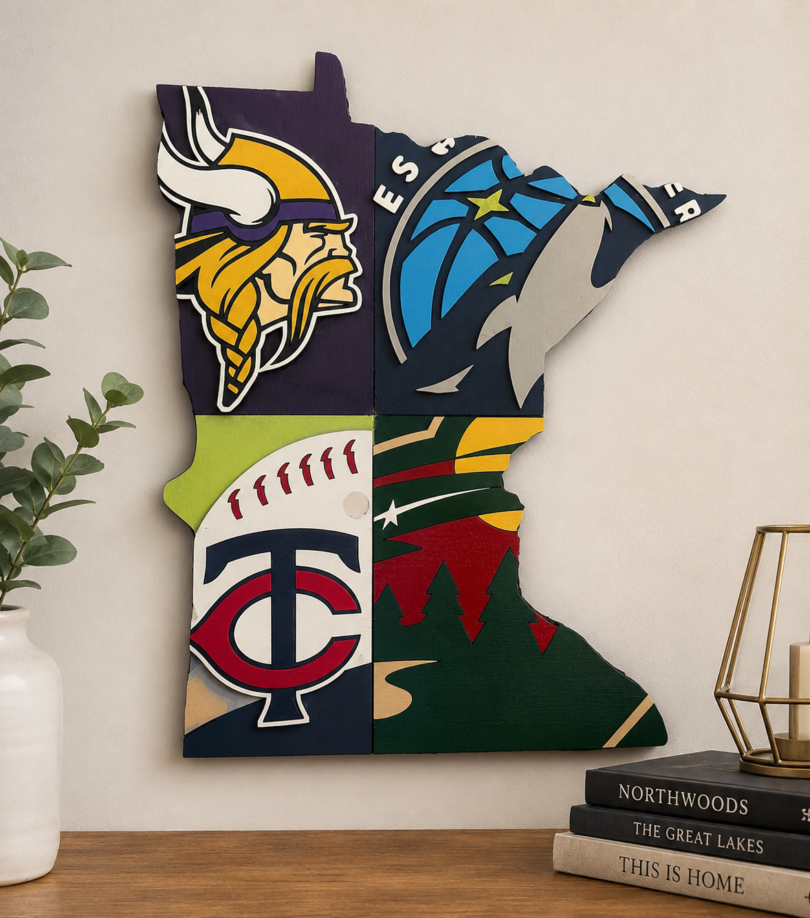Minnesota Sports Wood Wall Art