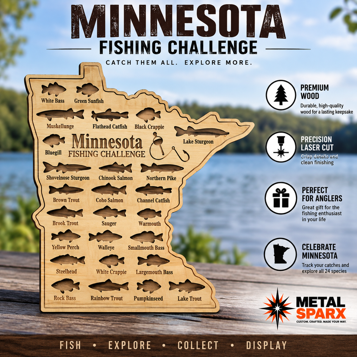 Minnesota Fishing Challenge Board