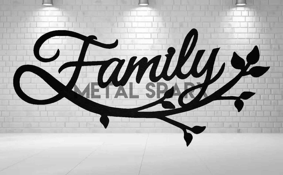 Black Metal Sparx family tree branch sculpture with intricate leaf and branch details for wall decor.