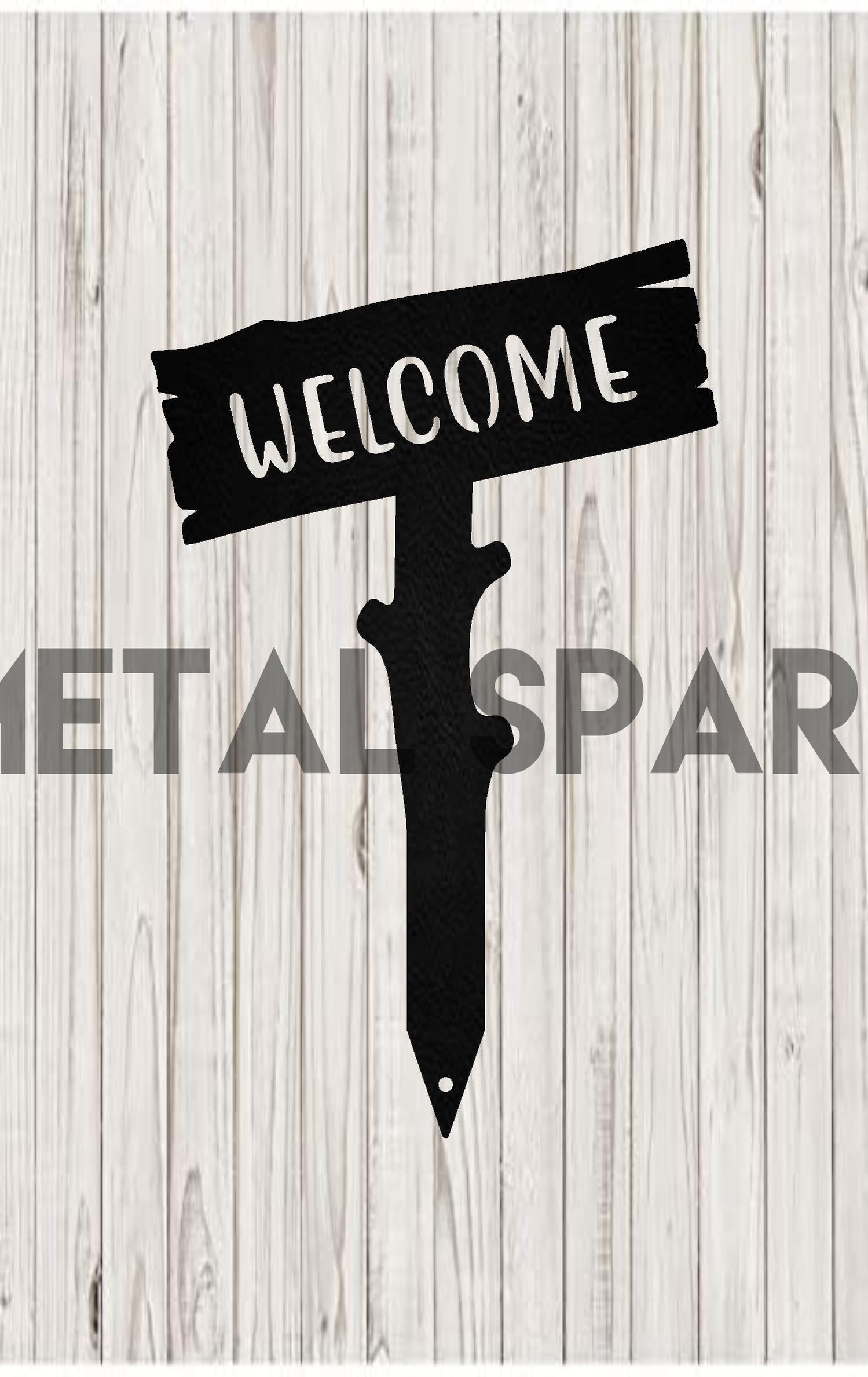 Welcome Wooden Stake