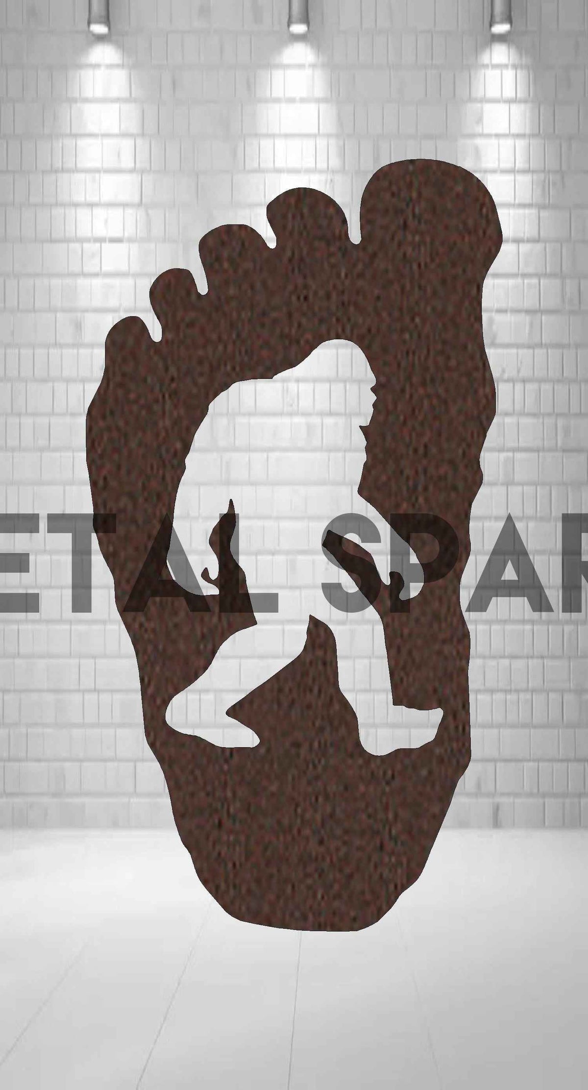 Copper Bigfoot foot art sculpture by Metal Sparx, featuring detailed and artistic foot design in a natural copper finish.