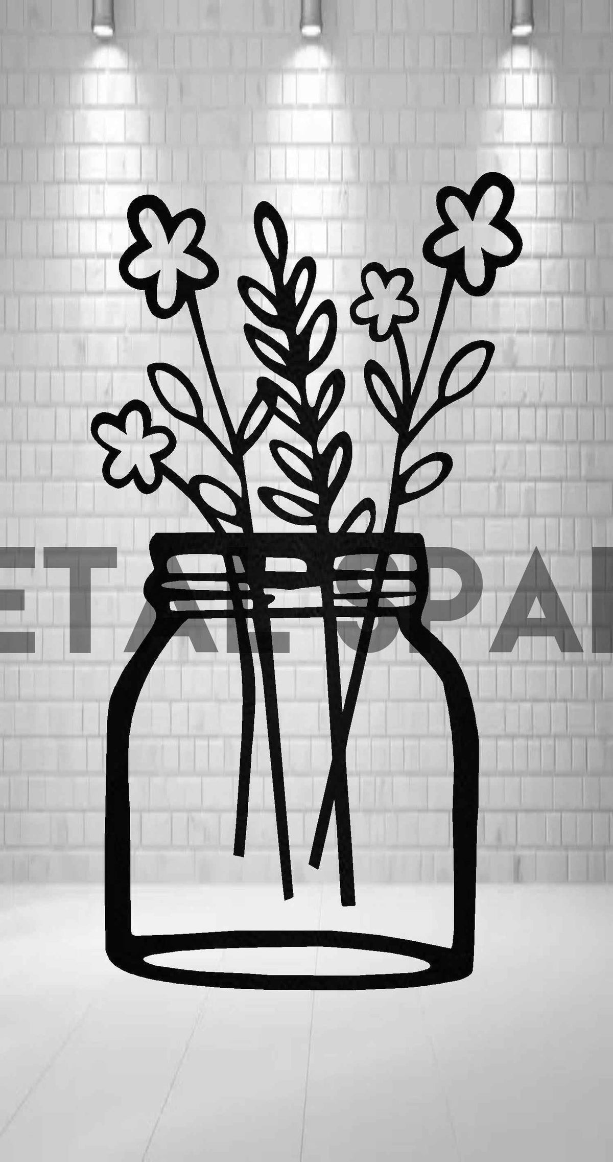 Decorative metal flower decor by Metal Sparx, featuring two intricately designed metal flowers for home or garden display.
