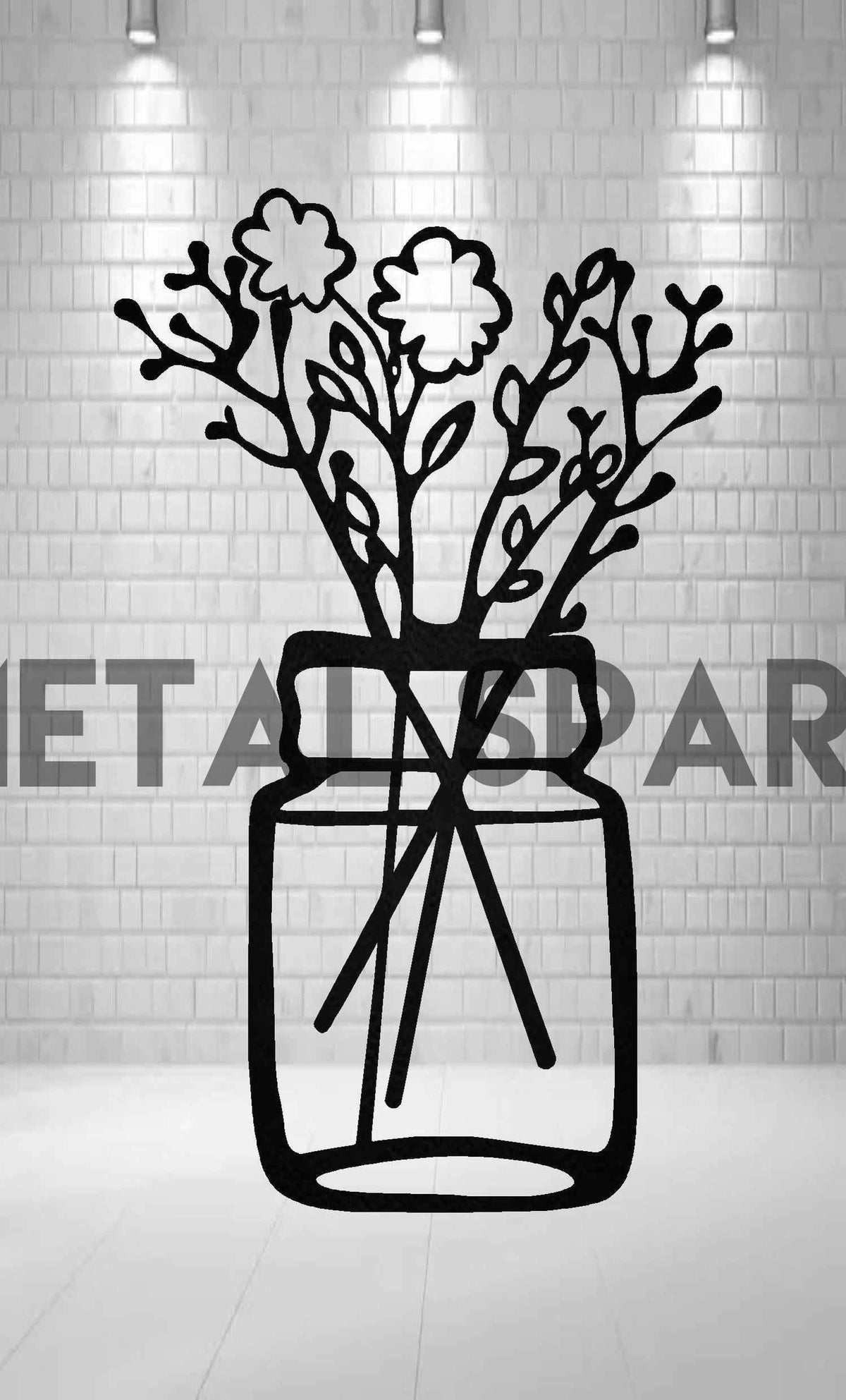 Decorative metal flower decor piece by Metal Sparx featuring intricate floral design for home or garden display.