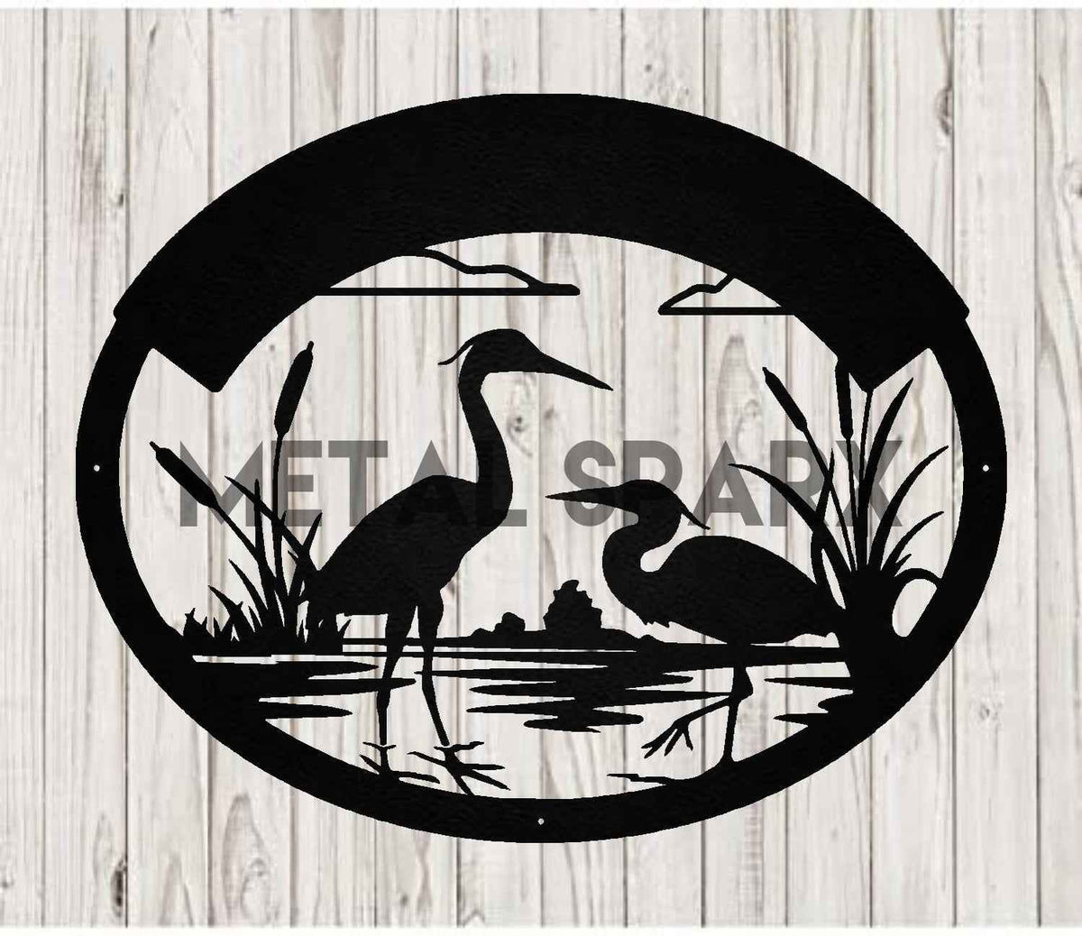 Black Herons Monogram keychain by Metal Sparx featuring a sleek heron design and monogram engraving.