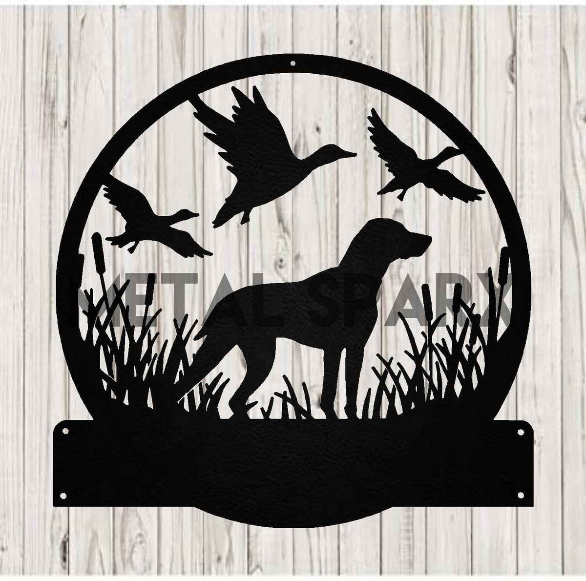 Black hunting dog figurine by Metal Sparx, detailed sculpture showcasing a realistic hunting dog pose and features.