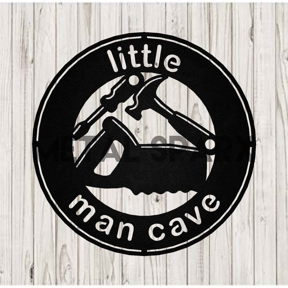 Black Little Man Cave Tools kit by Metal Sparx, featuring essential tools for home improvement and DIY projects.