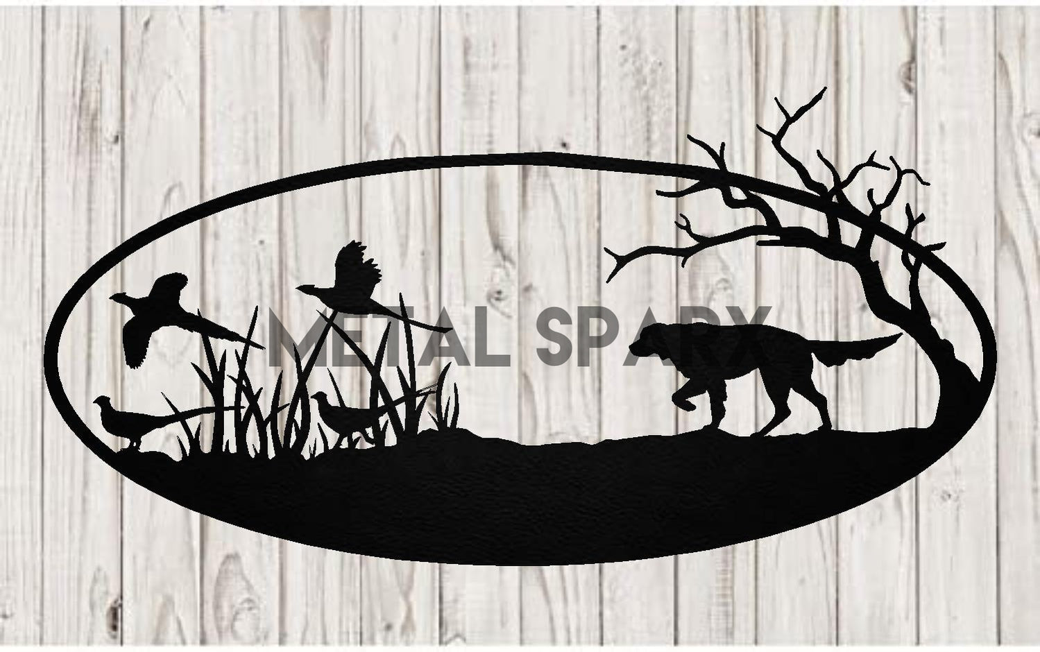 Pheasant and Dog Monogram