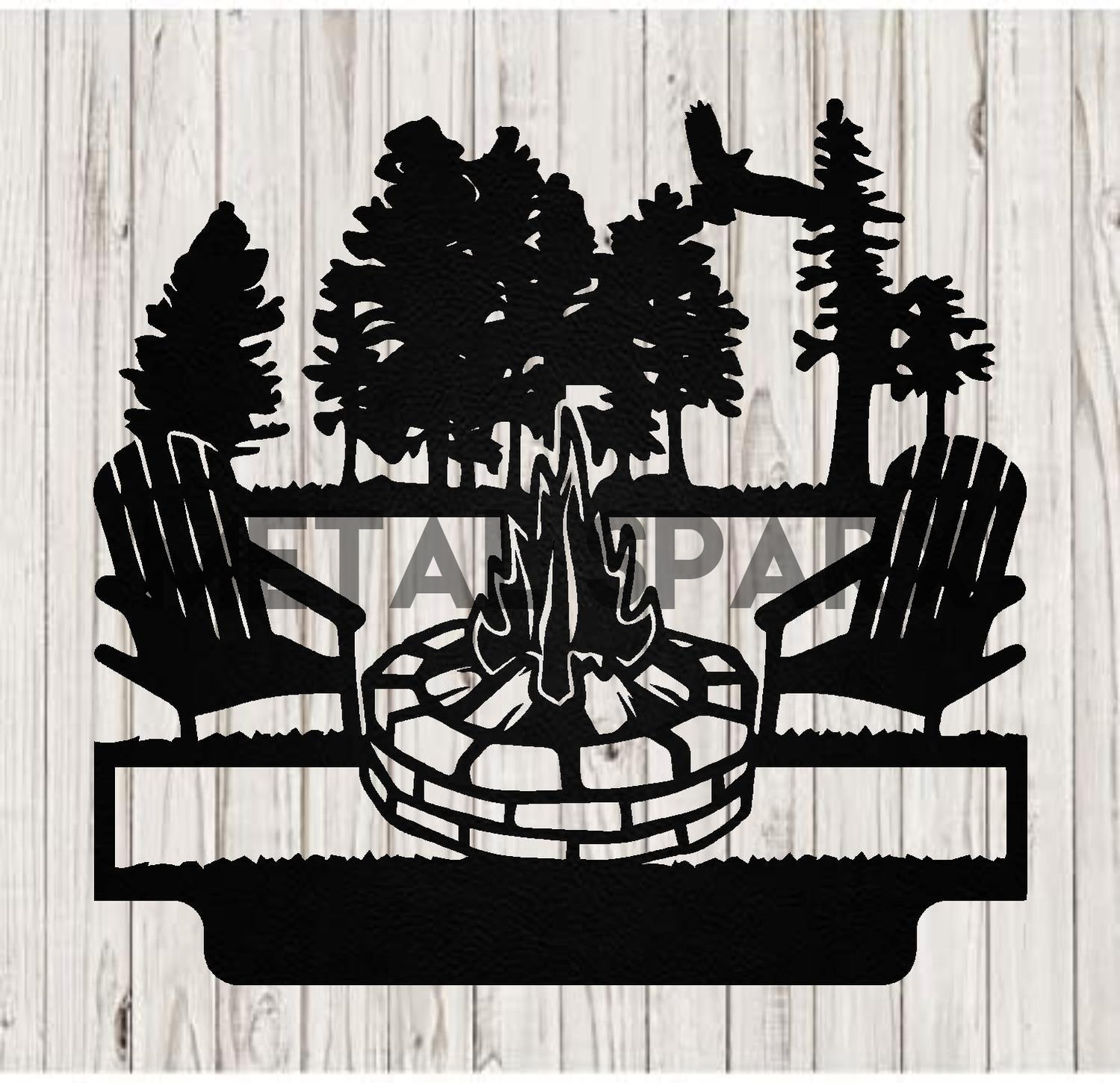 Campfire Scene - Personalized