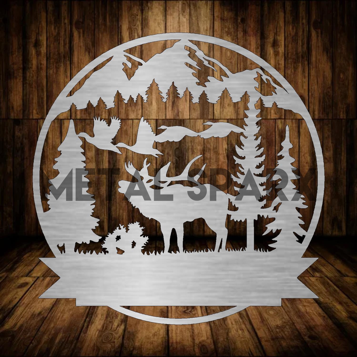 Reindeer Monogram - Metal Wall Art in 2023