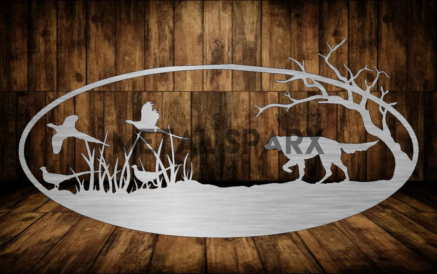 Pheasant and Dog Monogram