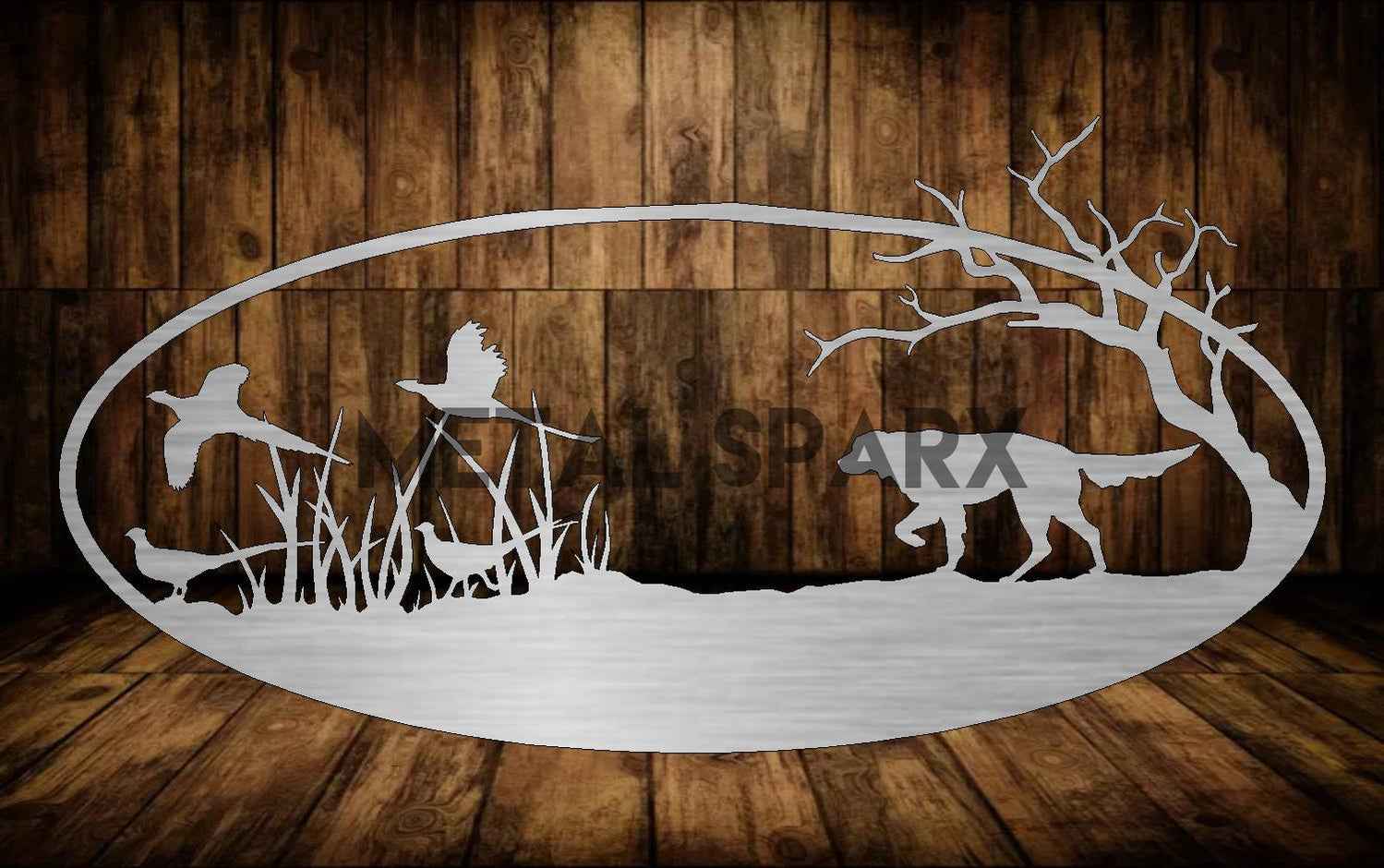 Pheasant and Dog Monogram