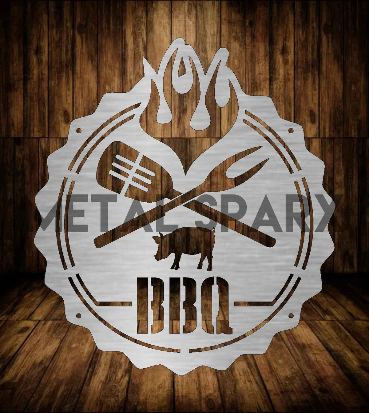Metal Sparx pig-shaped BBQ grill with metal construction and detailed pig design for outdoor cooking and grilling.
