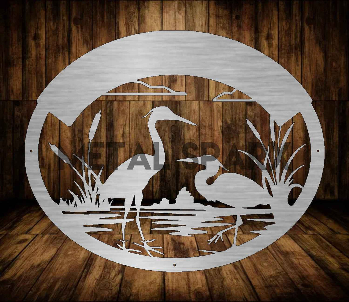 Metal Sparx Herons Monogram jewelry piece featuring intricate heron design with monogram details.