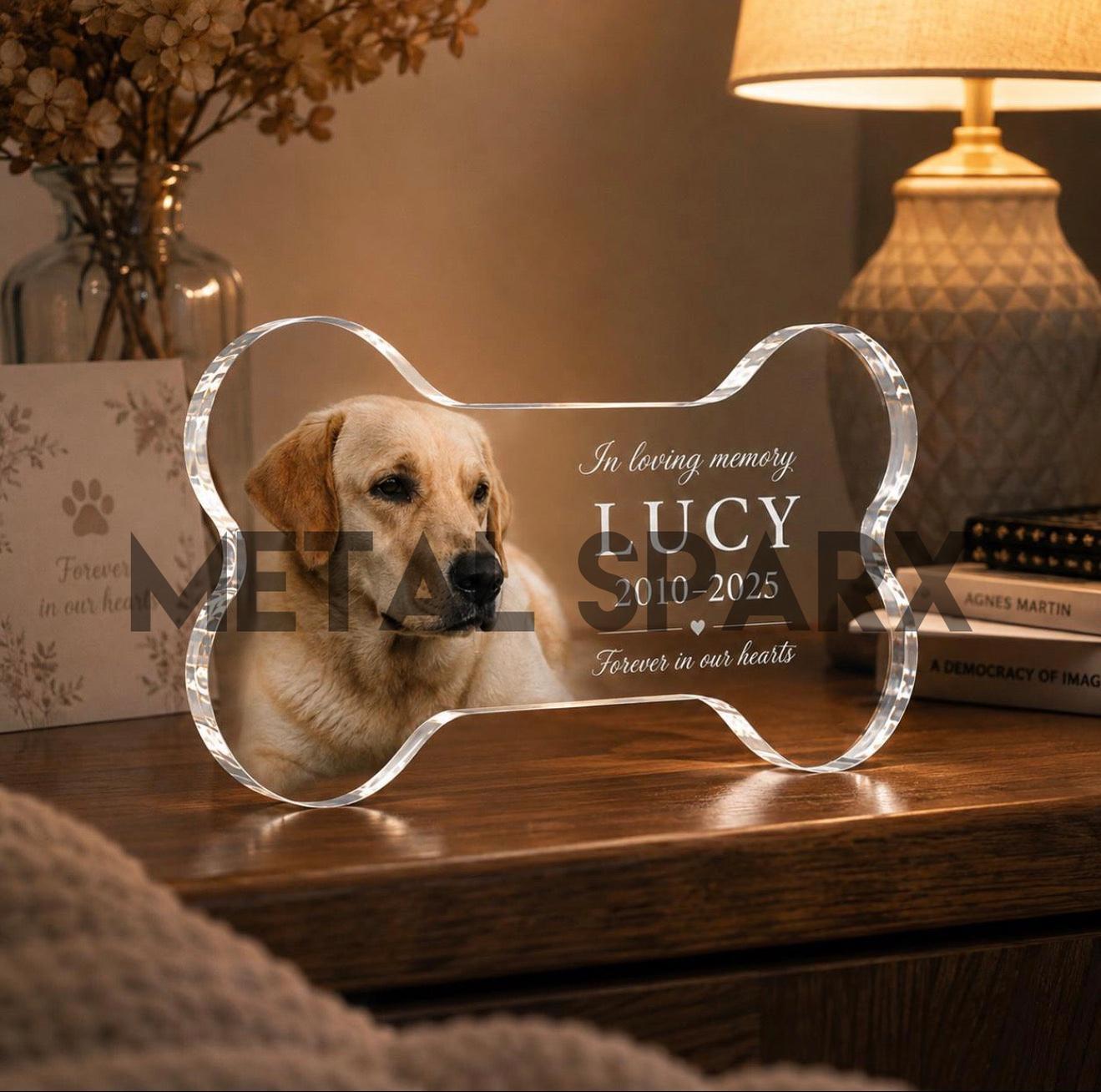 Personalized Pet Memorial Bone Plaque