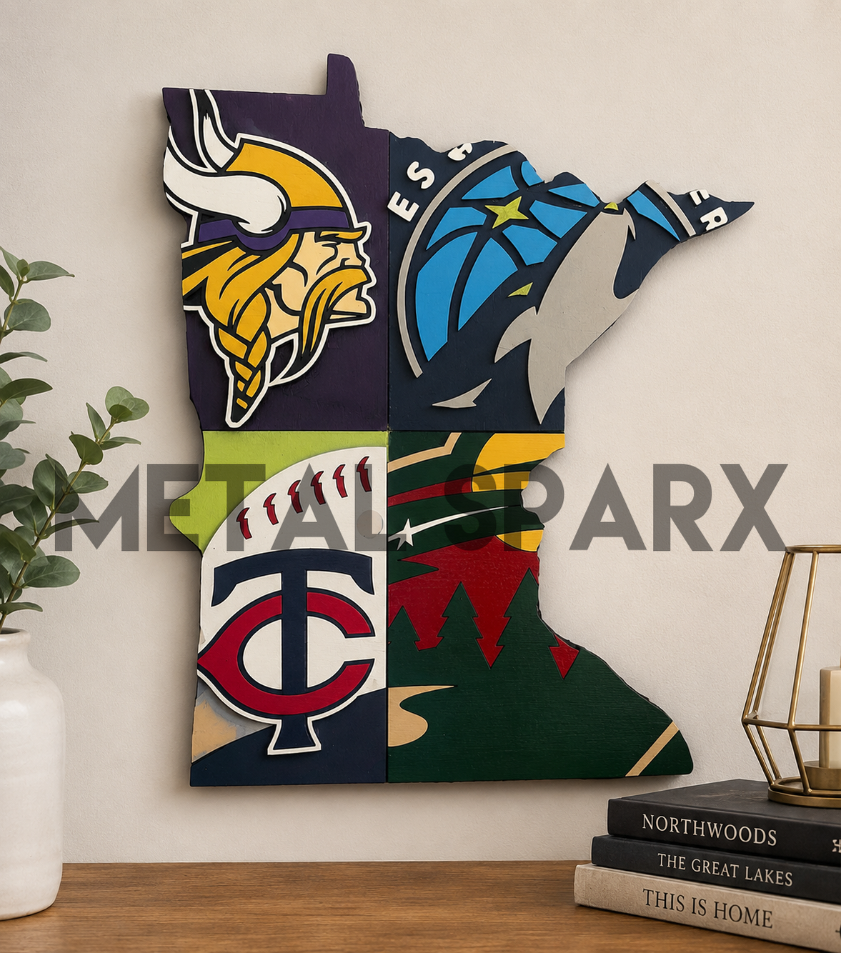 Minnesota Sports Wood Wall Art