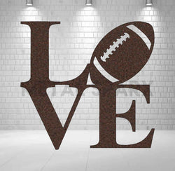 Copper Metal Art piece featuring a football love design by Metal Sparx, showcasing intricate metalwork and a sports-themed motif.