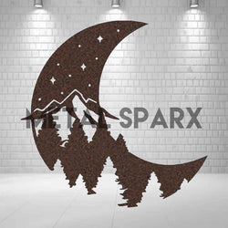 Copper Moon Nightscape art by Metal Sparx featuring a moonlit night scene with detailed metalwork and artistic design.