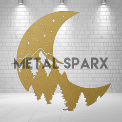 Gold Moon Nightscape artwork by Metal Sparx featuring a celestial night scene with gold accents and detailed moon imagery.