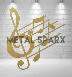 Gold Metal Sparx musical note charm with intricate design, perfect for jewelry or accessory embellishments.