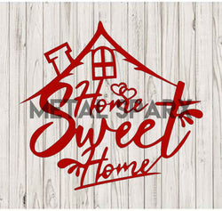 Red Metal Art "Home Sweet Home" by Metal Sparx featuring a decorative metal design for home wall decor.
