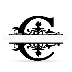 Split Letter Name Monogram