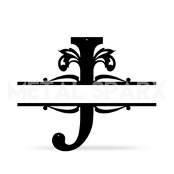 Split Letter Name Monogram