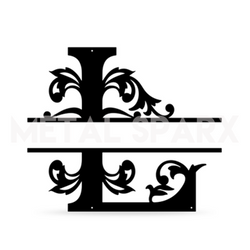 Split Letter Name Monogram