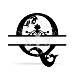 Split Letter Name Monogram