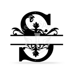 Split Letter Name Monogram