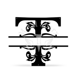 Split Letter Name Monogram
