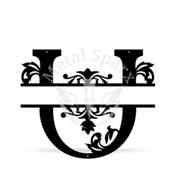 Split Letter Name Monogram