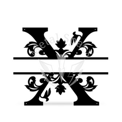 Split Letter Name Monogram