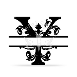 Split Letter Name Monogram