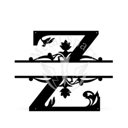 Split Letter Name Monogram