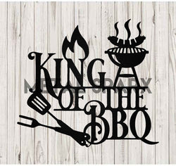 Black King of the BBQ grill tool by Metal Sparx, featuring a sturdy handle and grilling accessories.