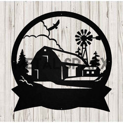 Black Farmhouse Monogram sign by Metal Sparx with rustic metal finish and bold letter design for farmhouse decor.