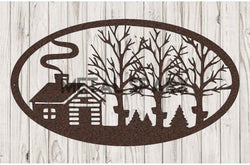 Copper Maple Tree Scene by Metal Sparx featuring detailed metal artwork of a maple tree with vibrant copper finish.