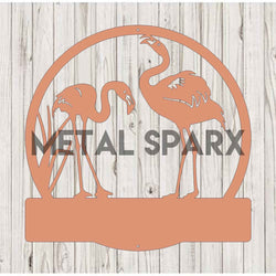 Copper Flamingo Monogram by Metal Sparx, decorative metal wall art featuring a stylish flamingo design.
