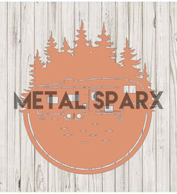 Copper RV Monogram metal art by Metal Sparx, featuring a personalized RV design in copper finish for outdoor or indoor decor.