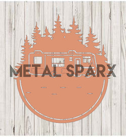 Copper metal art monogram for RV by Metal Sparx, featuring a stylish and personalized design in detailed copper finish.