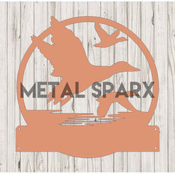 Copper Flying Geese jewelry piece by Metal Sparx featuring a detailed geometric design in copper.