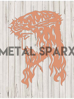 Copper Jesus figurine by Metal Sparx, detailed religious sculpture with intricate design and metallic finish.
