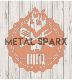 Copper Pig BBQ grill by Metal Sparx, featuring a detailed pig-shaped design for outdoor cooking and grilling.