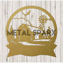 Gold farmhouse monogram wall decor by Metal Sparx featuring a stylish, rustic letter design on a neutral background.