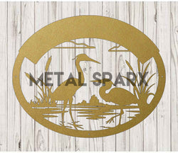 Gold Herons Monogram jewelry piece by Metal Sparx featuring intricate monogram design and elegant gold finish.