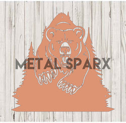 Metal Sparx bear figurine with detailed metal craftsmanship, showcasing a sleek, modern design in a close-up image.