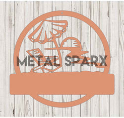 Metal Sparx Beach Sunset decorative wall art featuring a vibrant sunset scene with warm colors and ocean waves.