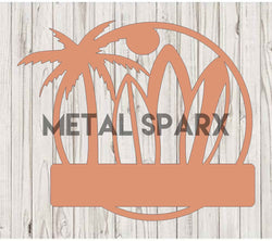 Metal Sparx surf board with a sleek design, ready for riding waves on the water.