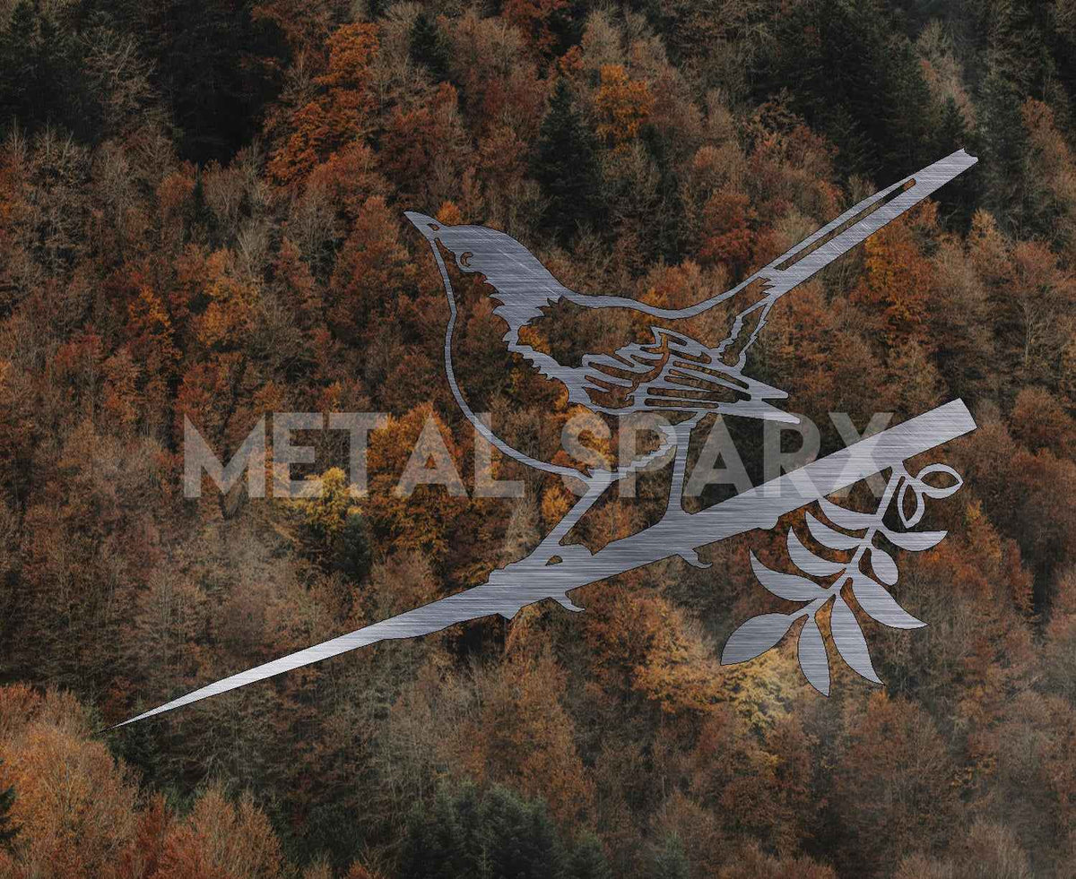 Metal Sparx Robin metal art sculpture featuring a detailed, colorful robin bird design for garden or wall decoration.