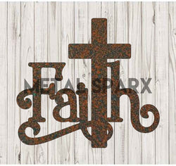 Rust-colored Faith 2 pendant necklace by Metal Sparx featuring a sleek, modern design against a neutral background.